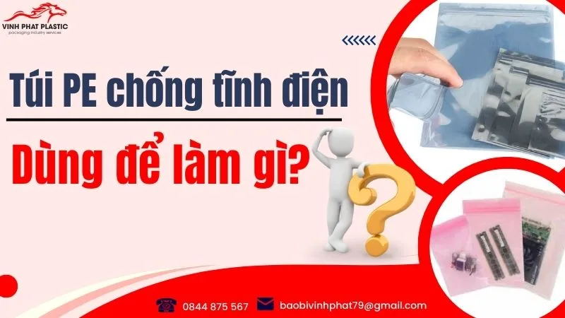 Túi PE chống tĩnh điện thường được dùng để làm gì?