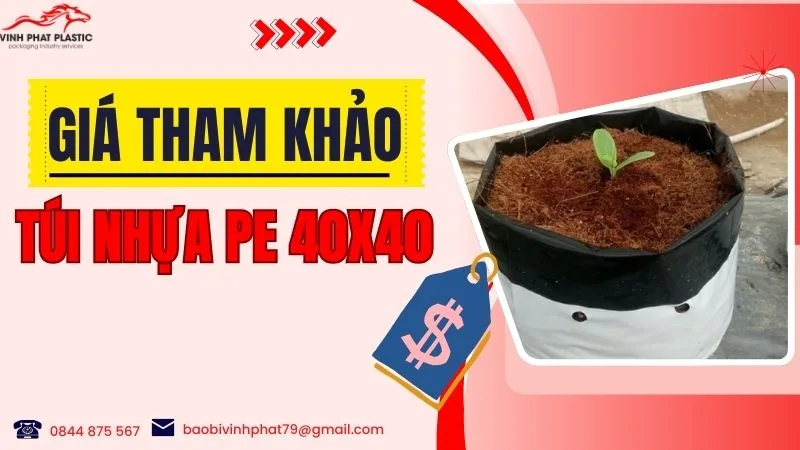 Giá tham khảo túi nhựa pe kích thước 40x40