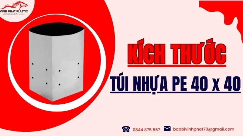 Kích thước của túi nhựa pe?